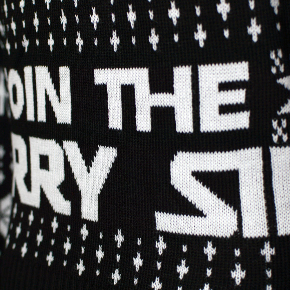Join The Merry Side Family Christmas Jumper detail