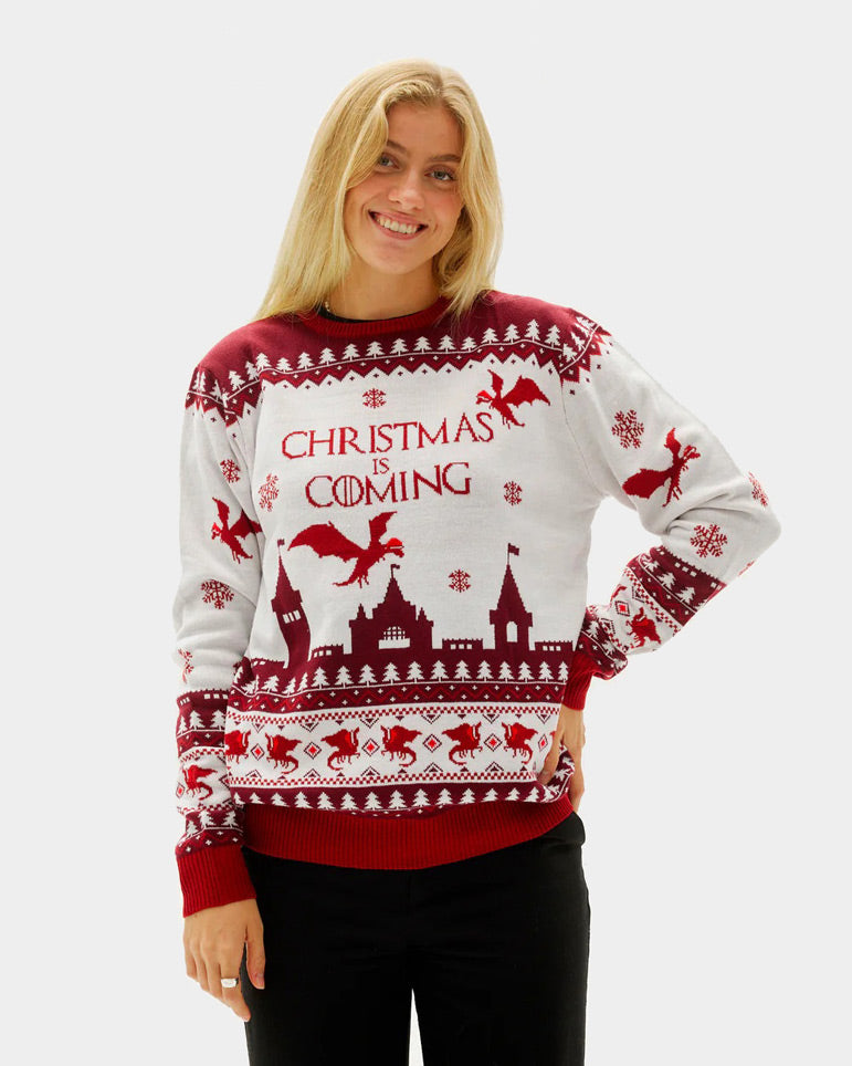 "Christmas is Coming" Christmas Jumper womens