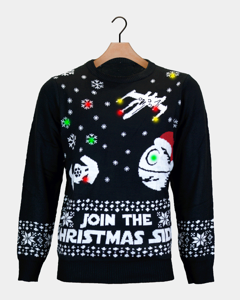 Join the Christmas Side LED light-up Christmas Jumper