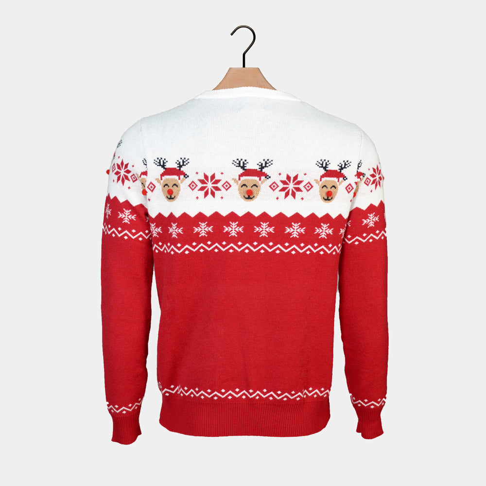 Adorable Couple Christmas Jumper Reindeer