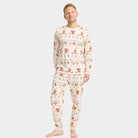 Beige Christmas Pyjama for Men Gingercookies