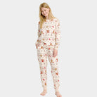 Beige Christmas Pyjama for Women Gingercookies