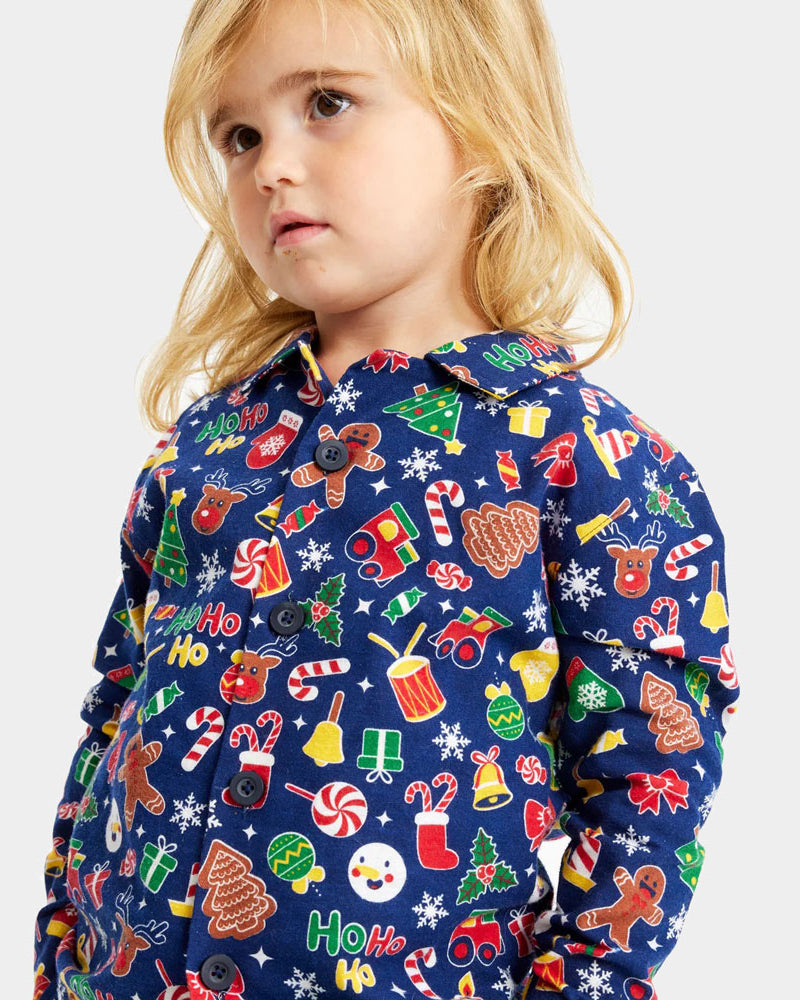 Christmas Dream Blue Christmas Pyjama Children Family
