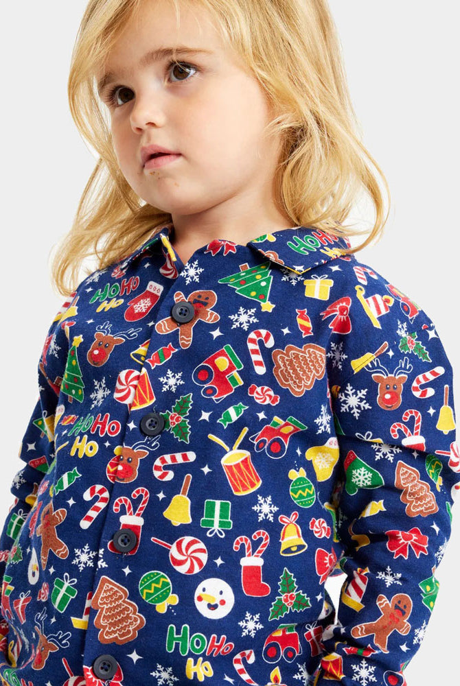 Christmas Dream Blue Christmas Pyjama Children Family