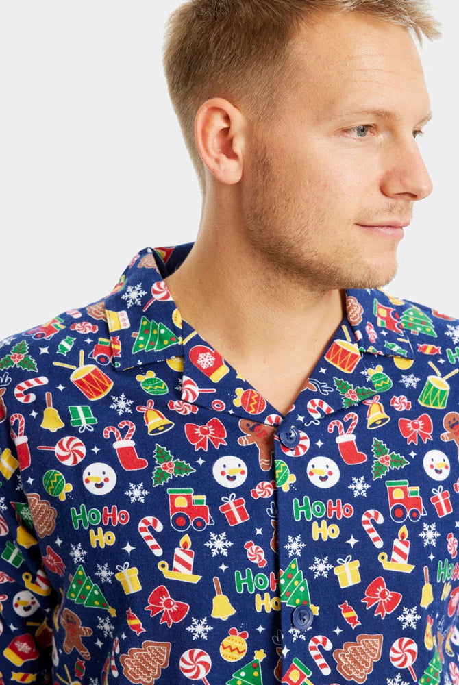 Christmas Dream Blue Christmas Pyjama for Family Mens