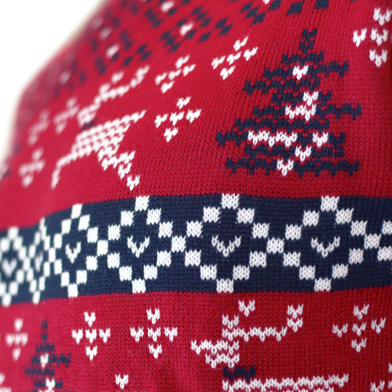 Canada Red Christmas Jumper detail