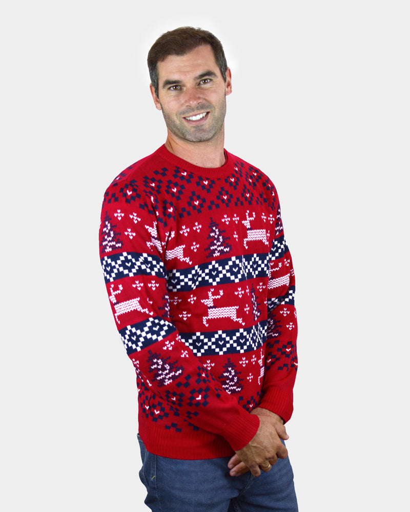 mens Canada Red Christmas Jumper
