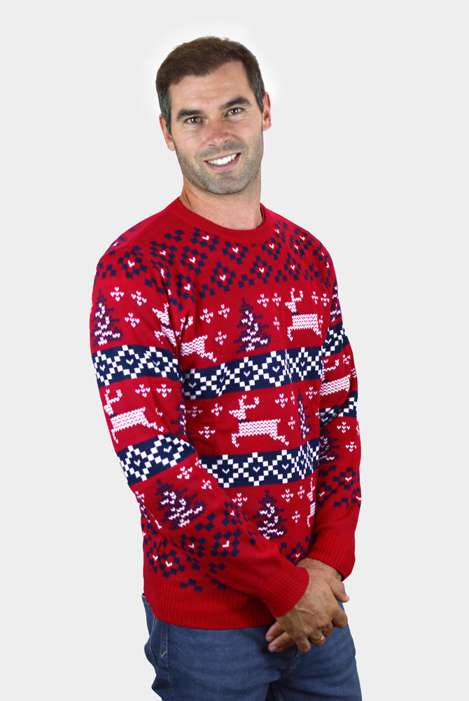 mens Canada Red Christmas Jumper