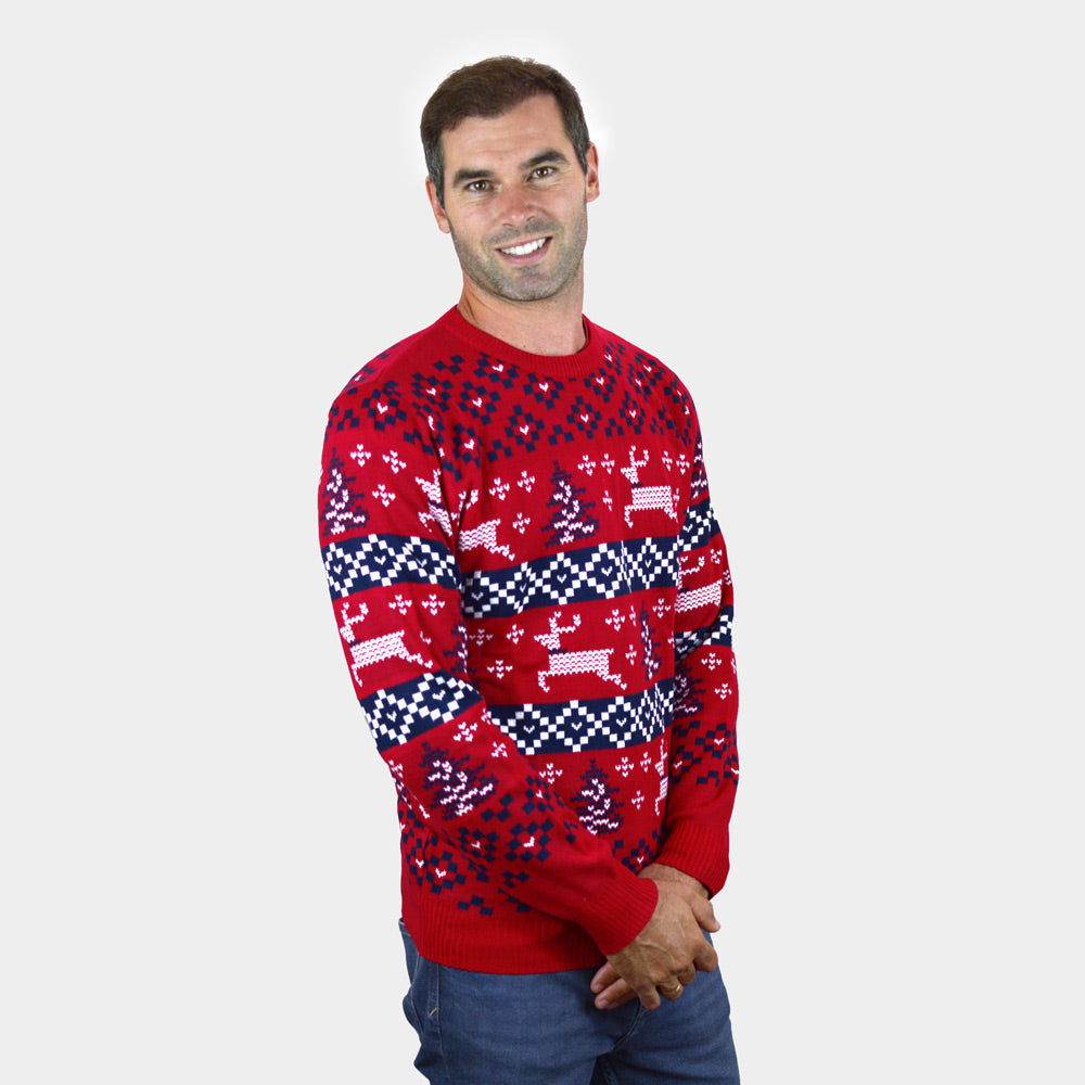 mens Canada Red Christmas Jumper