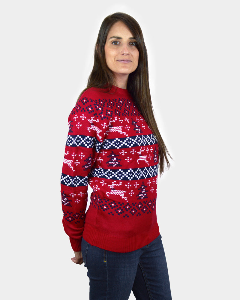 womens Canada Red Christmas Jumper