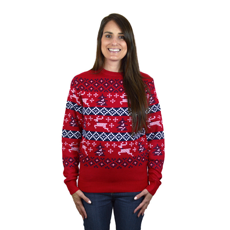 Canada Red Christmas Jumper womens