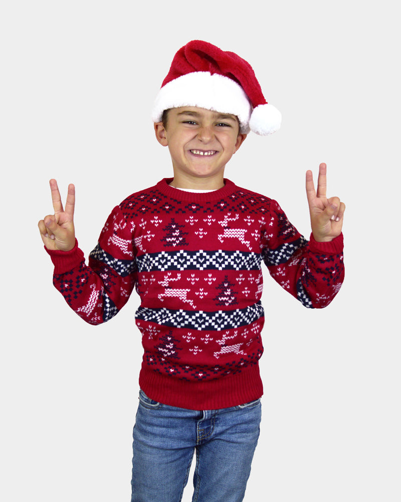 Canada Red Family Christmas Jumper boys