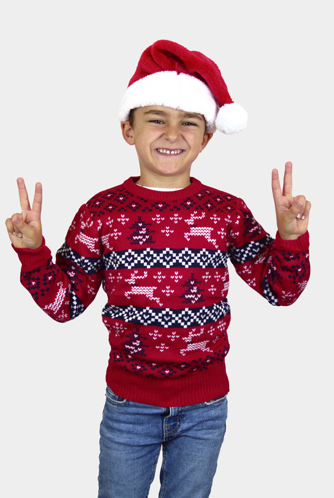 Canada Red Family Christmas Jumper boys