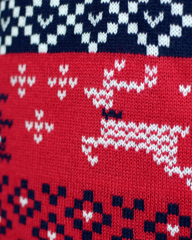 Canada Red Family Christmas Jumper detail
