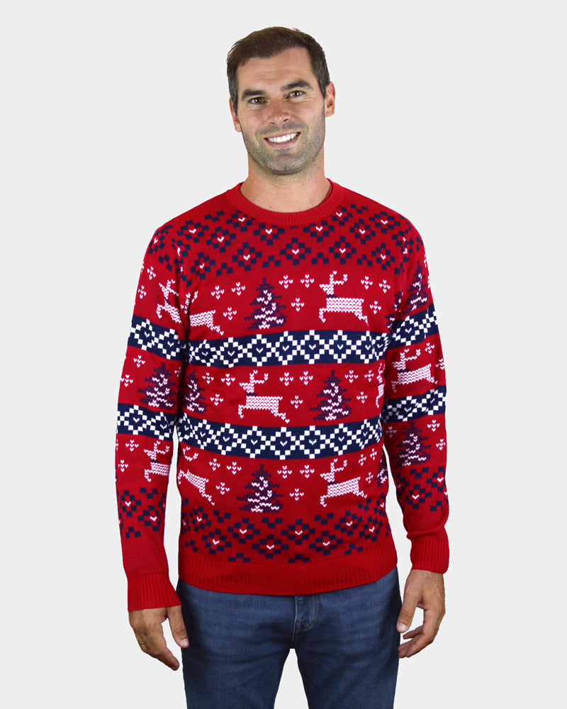 Canada Red Family Christmas Jumper mens