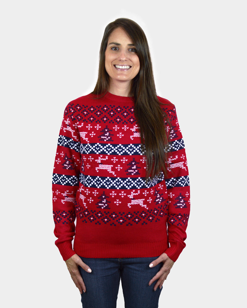Canada Red Family Christmas Jumper womens