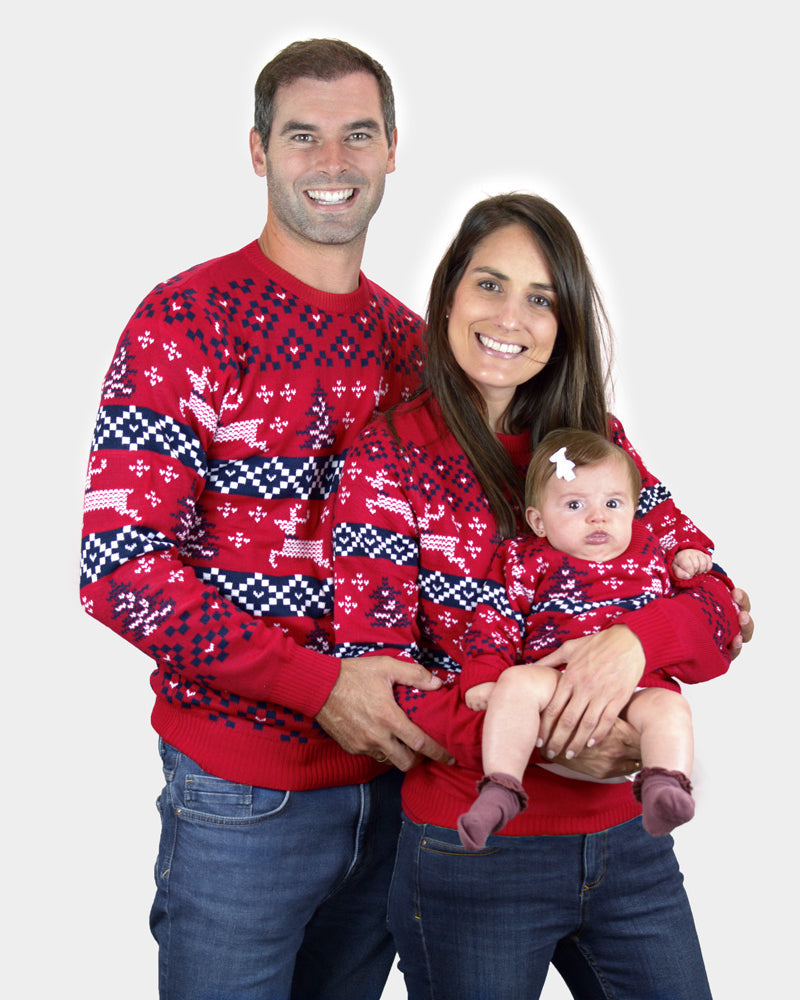 Canada Red Family Christmas Jumper