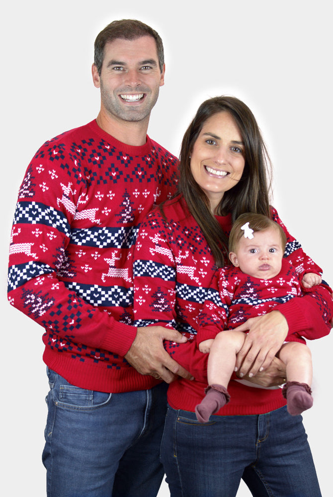 Canada Red Family Christmas Jumper