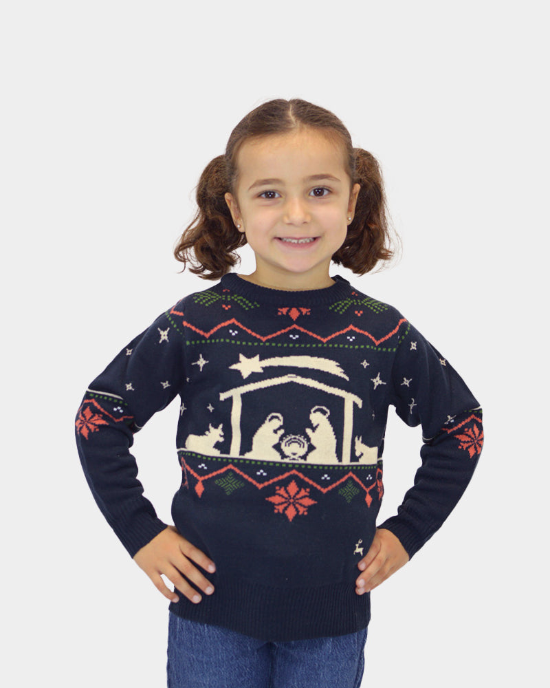 Children's  Christmas Jumper Nativity Girl