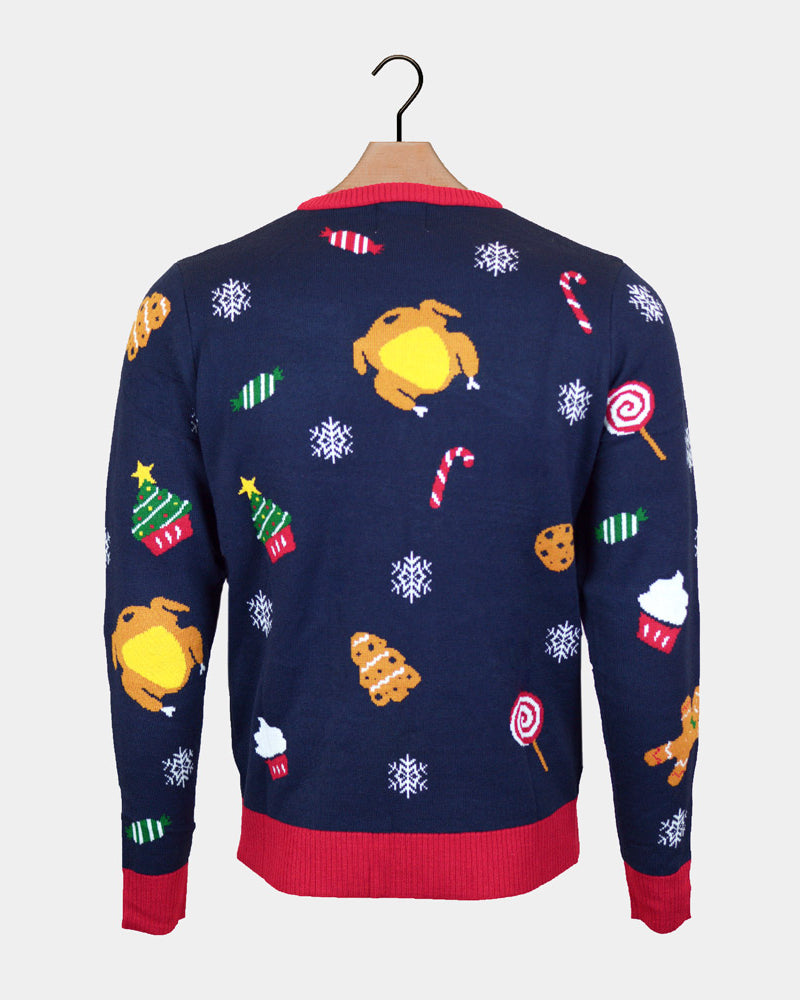 LED light-up Couple's Christmas Jumper Christmas Food