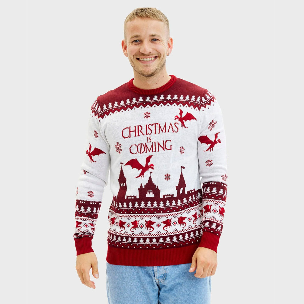 "Christmas is Coming" Christmas Mens Jumper