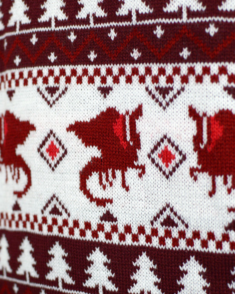 Christmas is Coming Womens Christmas Jumper Dragon