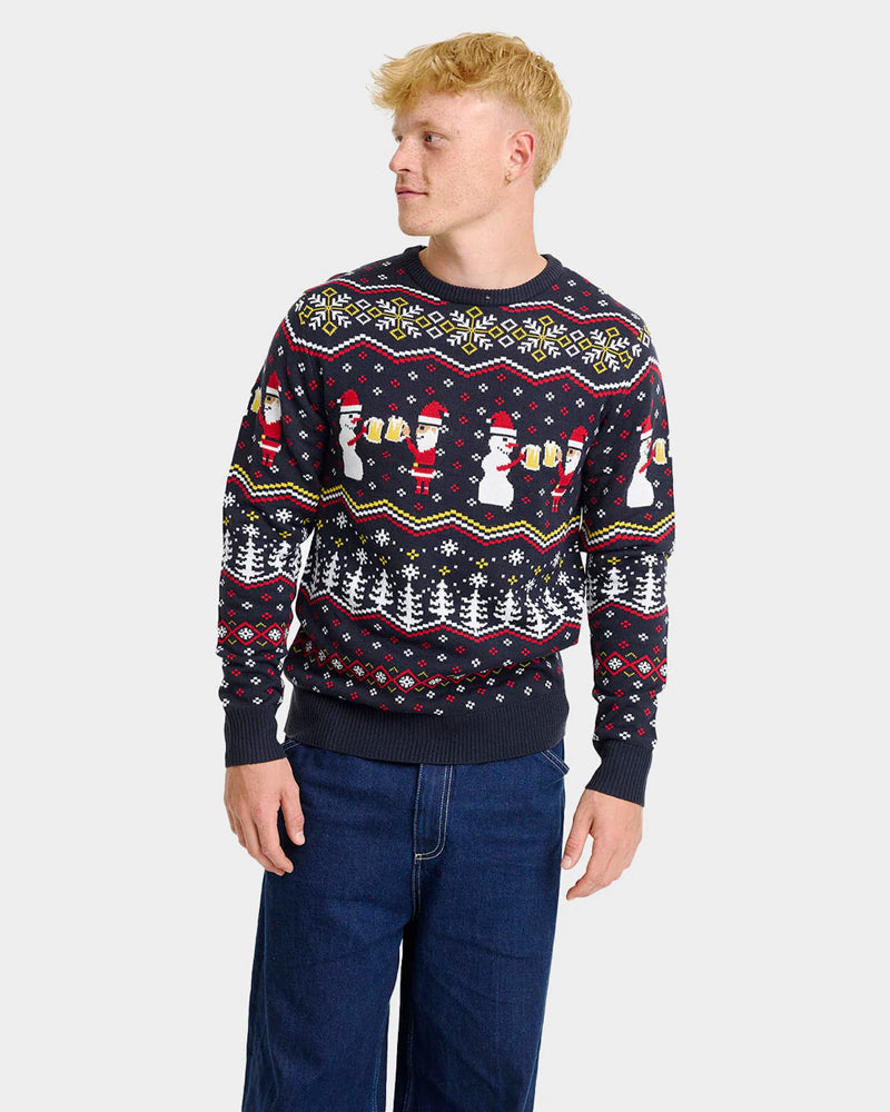Christmas Jumper Cheers Santa Mens