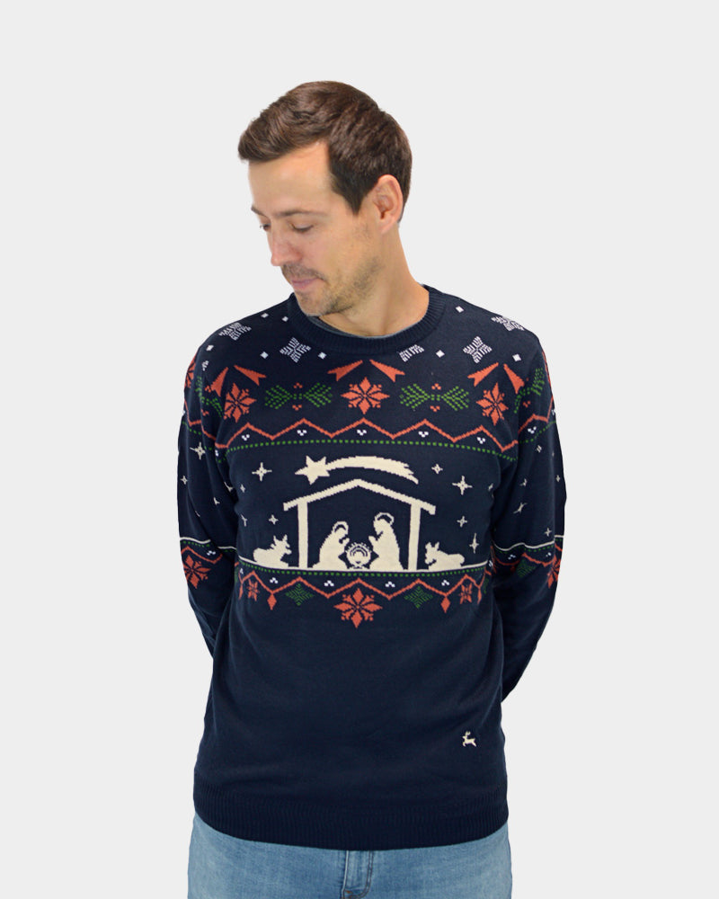 Christmas Jumper Nativity Mens