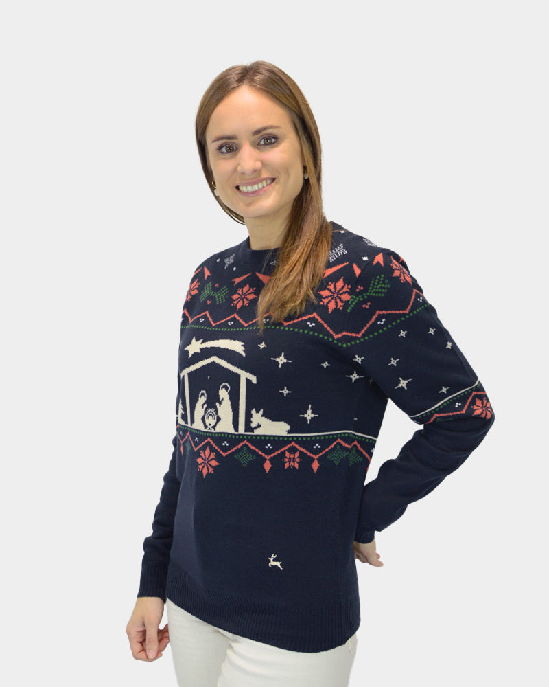 Christmas Jumper Womens Nativity