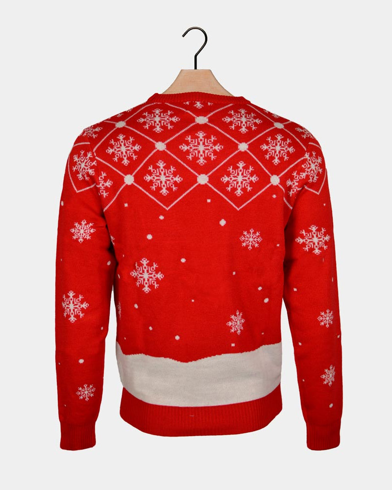 Coming through the Chimney Couple's Christmas Jumper with Santa