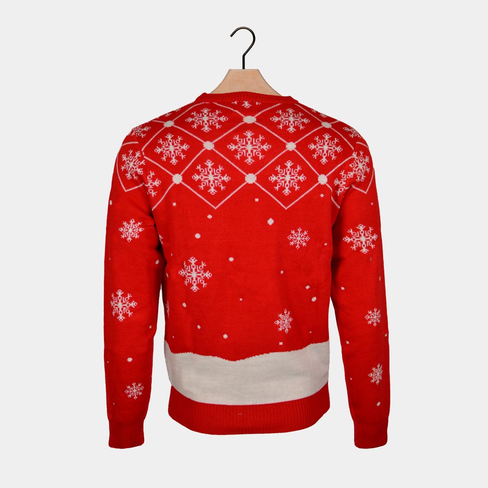 Coming through the Chimney Couple's Christmas Jumper with Santa