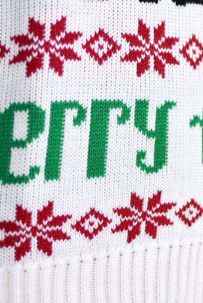 Christmas Jumper with Santa and Rudolph Light Blue