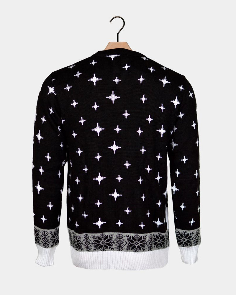 Santa stuck in the Chimney Couple's Christmas Jumper