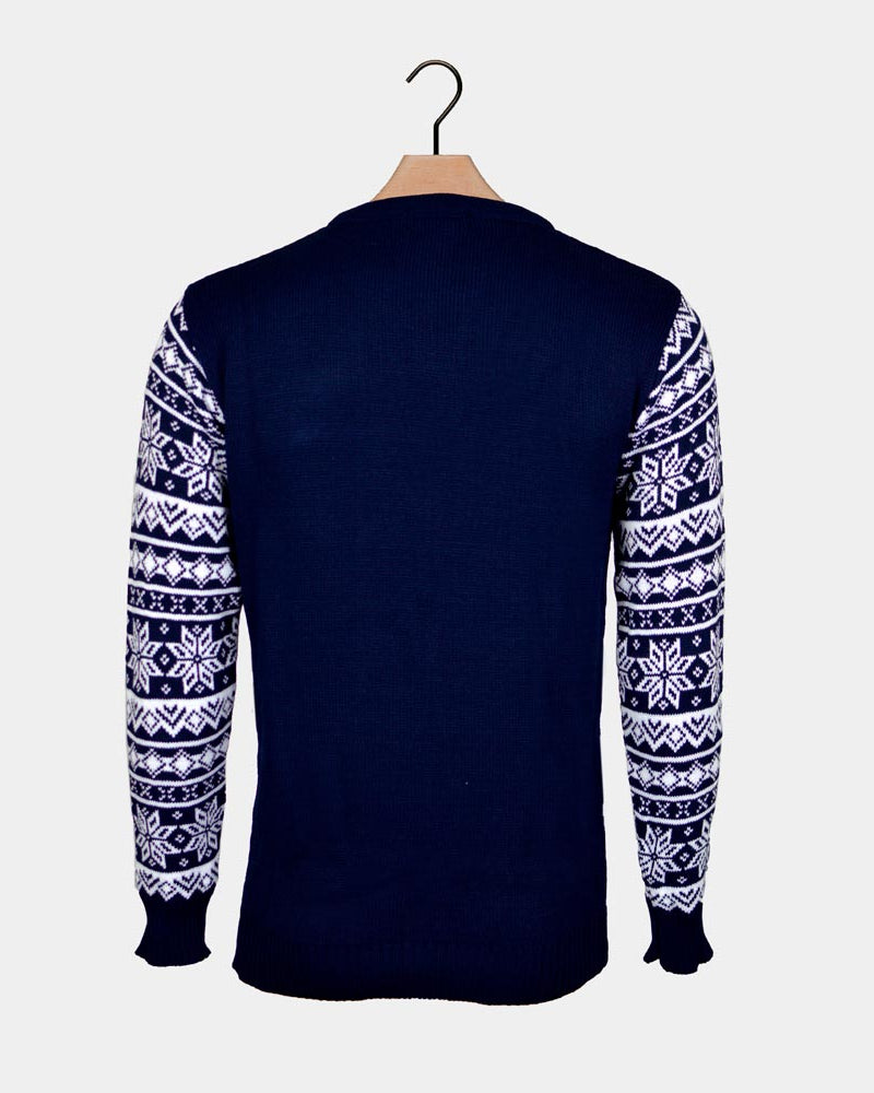 Couple's Christmas Jumper Skiers