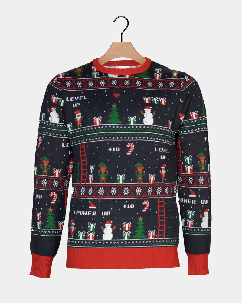 Christmas Jumper Vintage Gaming Couples