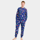 Christmas Pyjama for Men blue with Christmas Toys