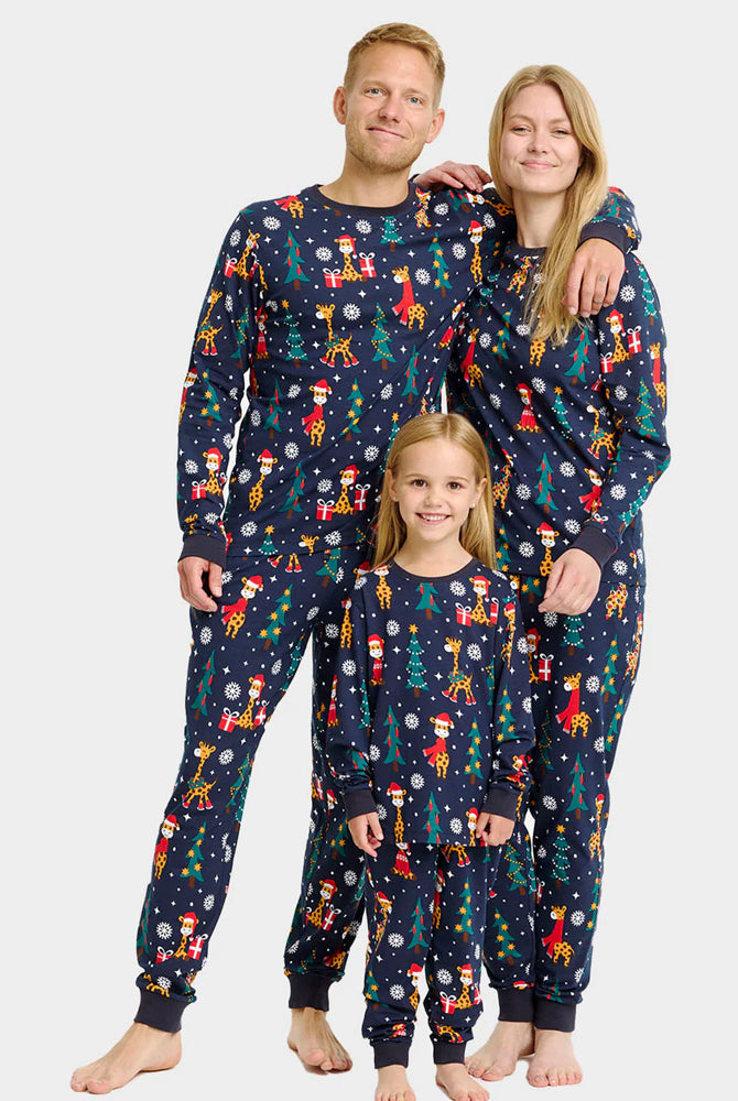 Christmas Pyjama for Children with Giraffes Family