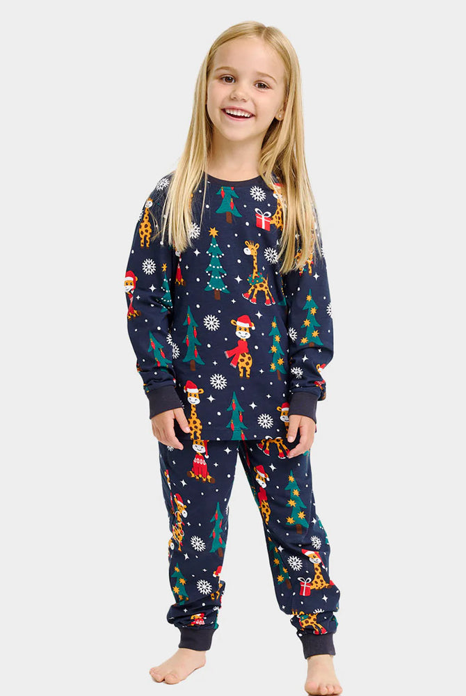 Christmas Pyjama for Children with Giraffes Girl