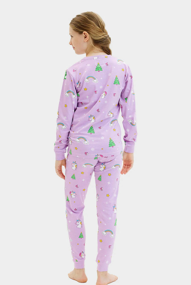 Christmas Pyjama Boys Girls Children with Unicorns