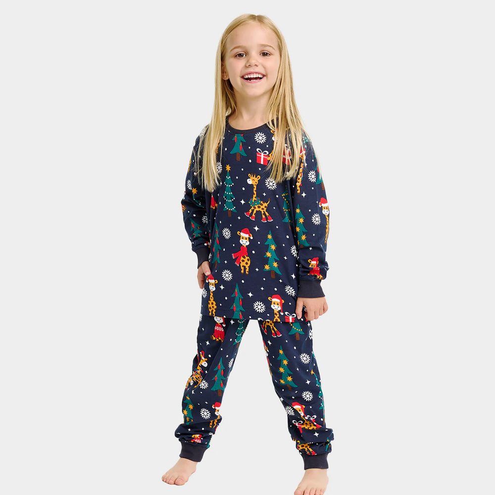 Christmas Pyjama for Family with Giraffes Children