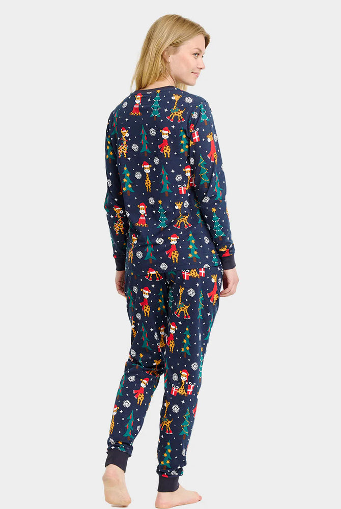 Christmas Pyjama for Family Women Giraffes