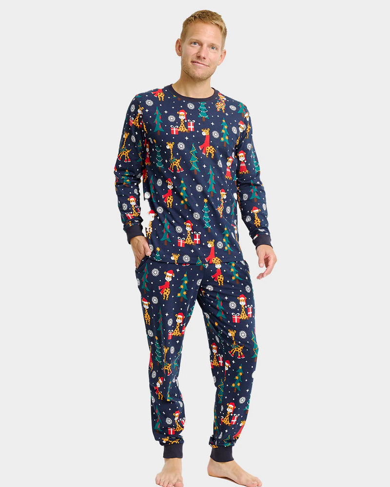 Christmas Pyjama for Men with Giraffes