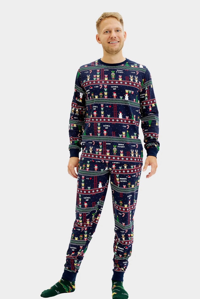 Christmas Pyjama for Men Vintage Gaming
