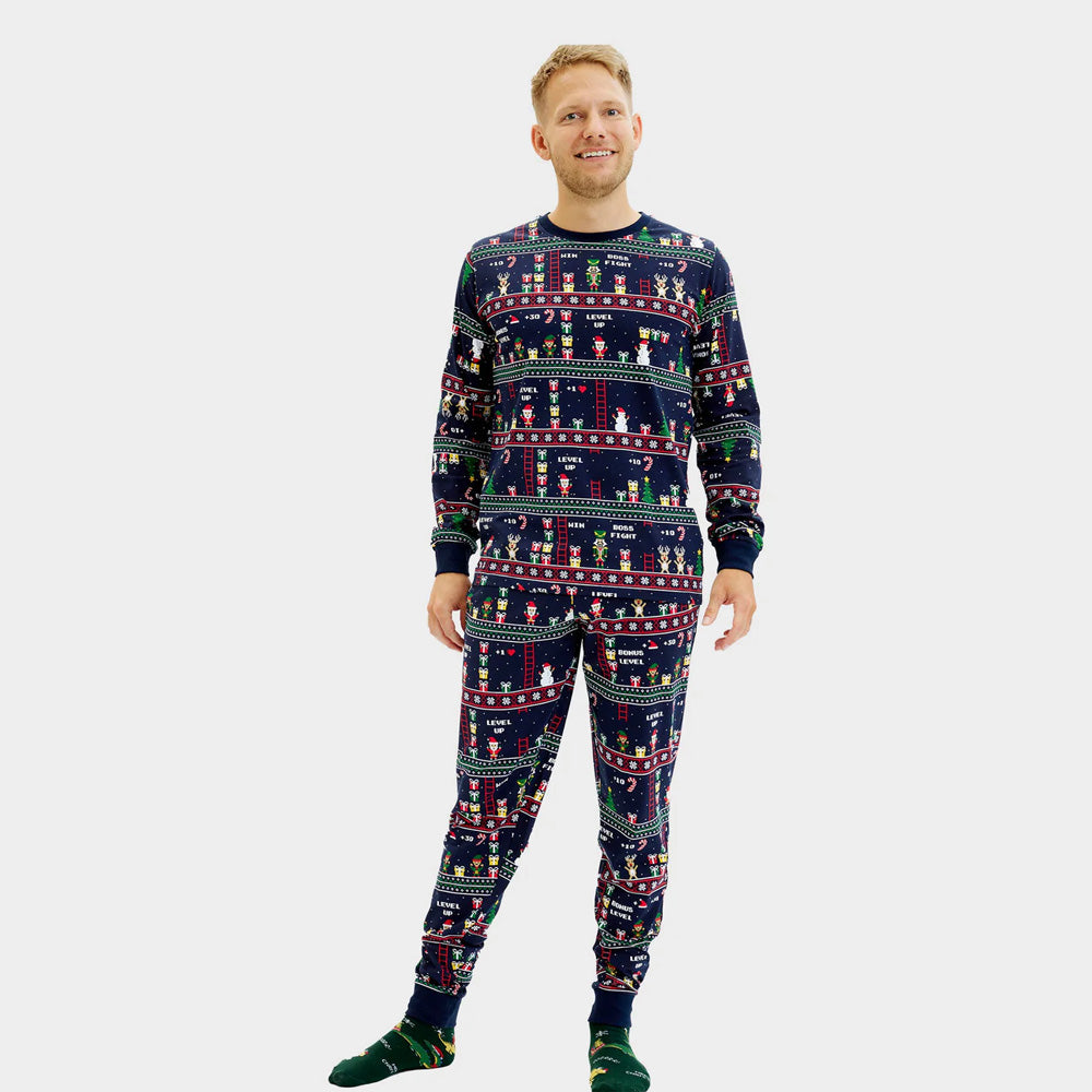 Christmas Pyjama for Men Vintage Gaming