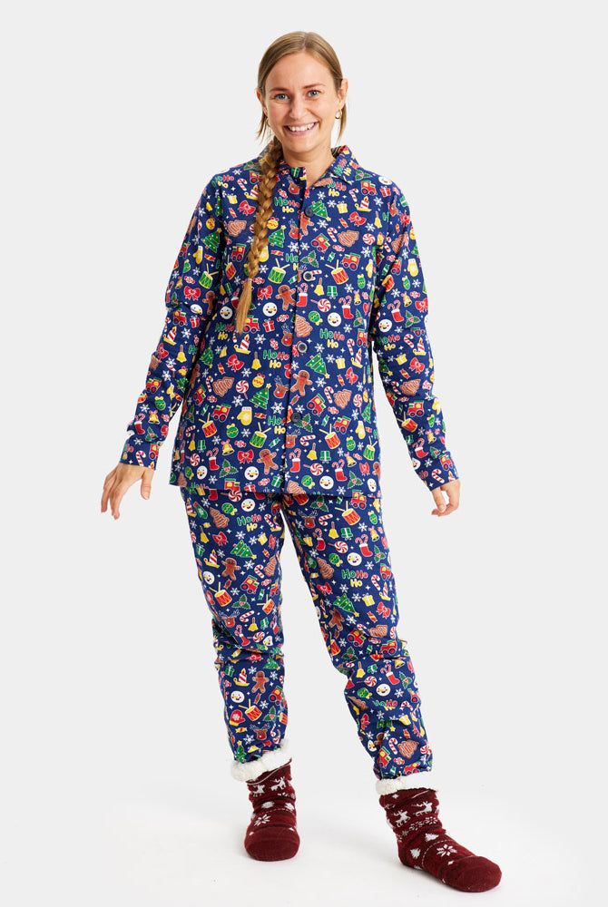 Christmas Dream Christmas Pyjama for Women Blue