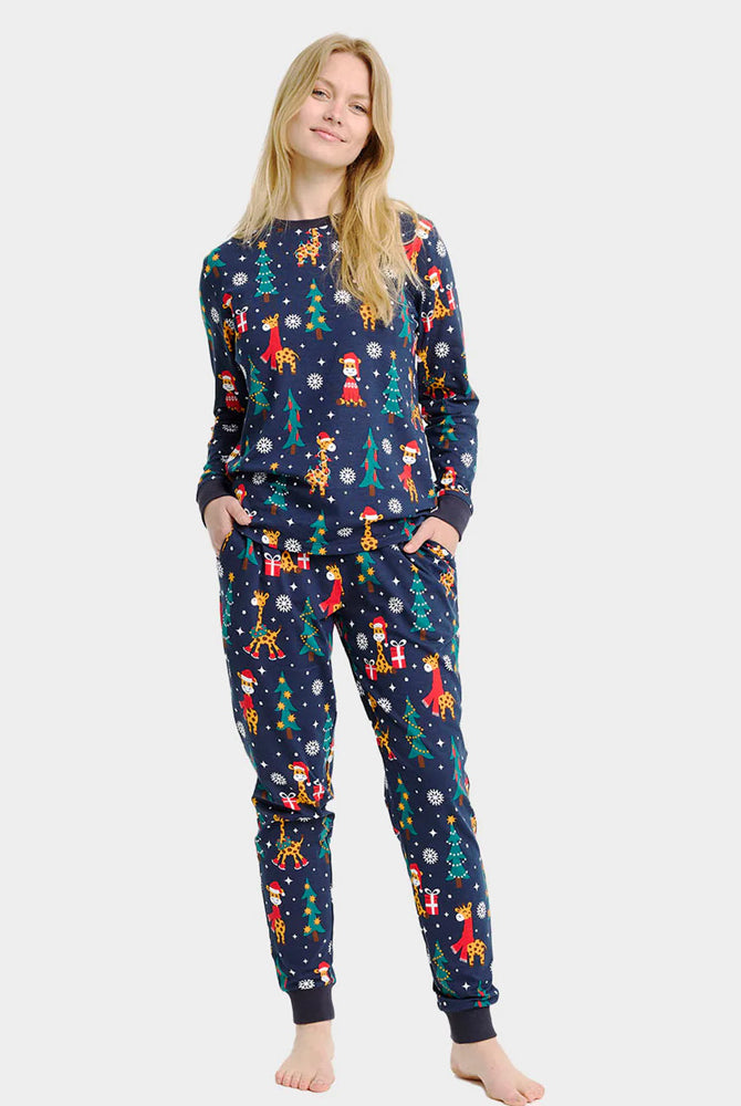 Christmas Pyjama for Women with Giraffes