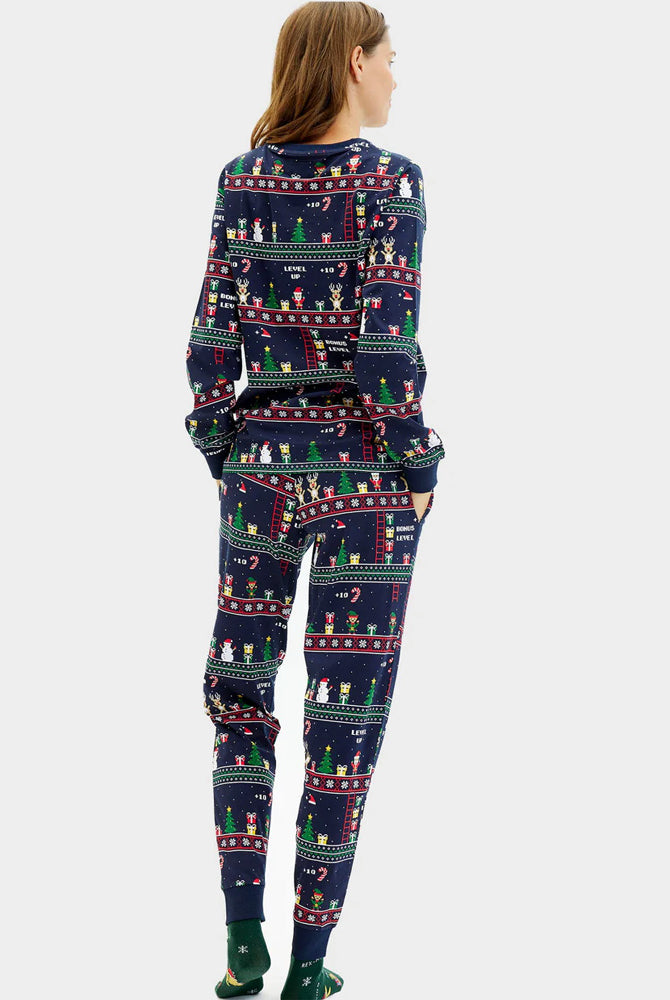 Christmas Pyjama for Women and Men Vintage Gaming