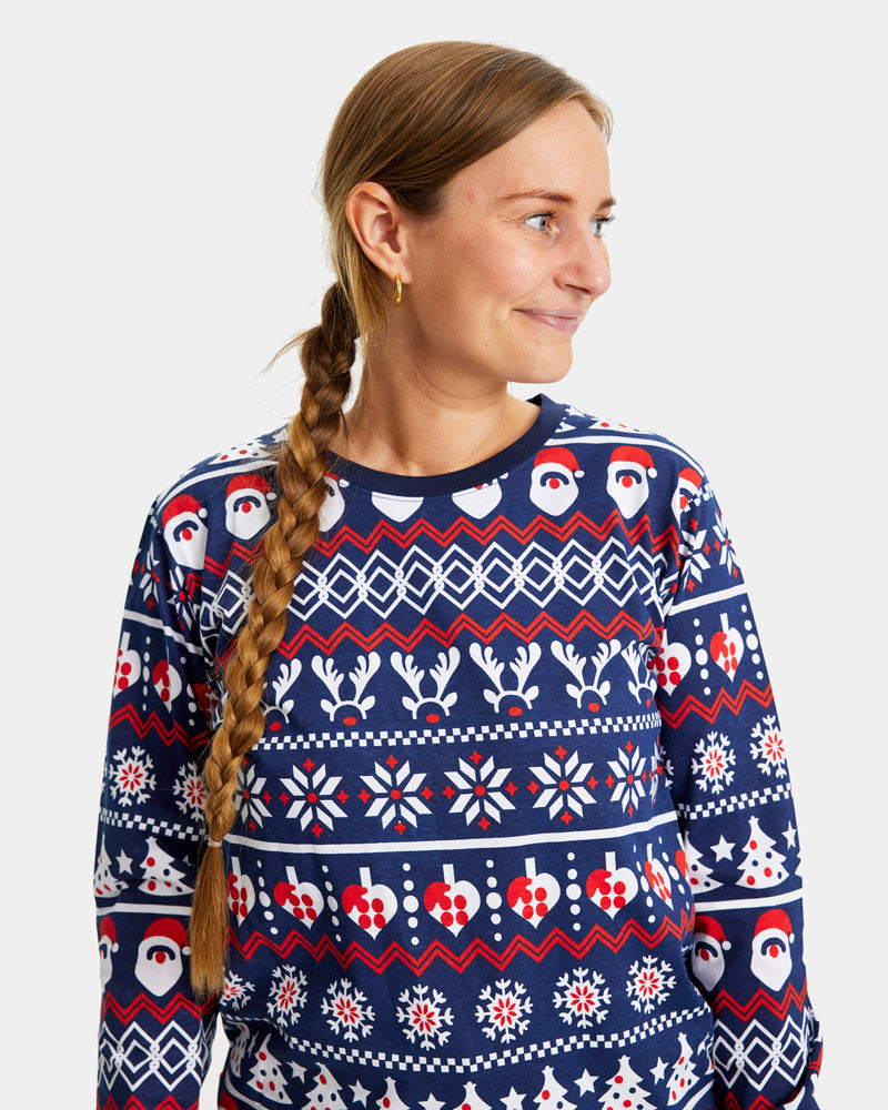 Christmas Pyjama for Women Santa, Reindeers and Hearts