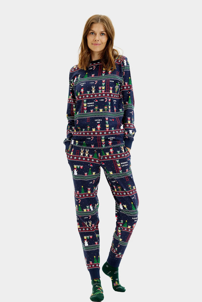 Christmas Pyjama for Women Vintage Gaming