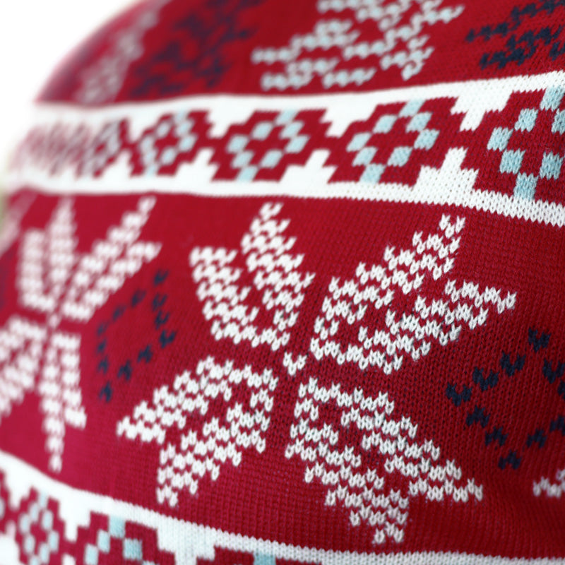 Classic Red Christmas Jumper with Polar Stars Detail